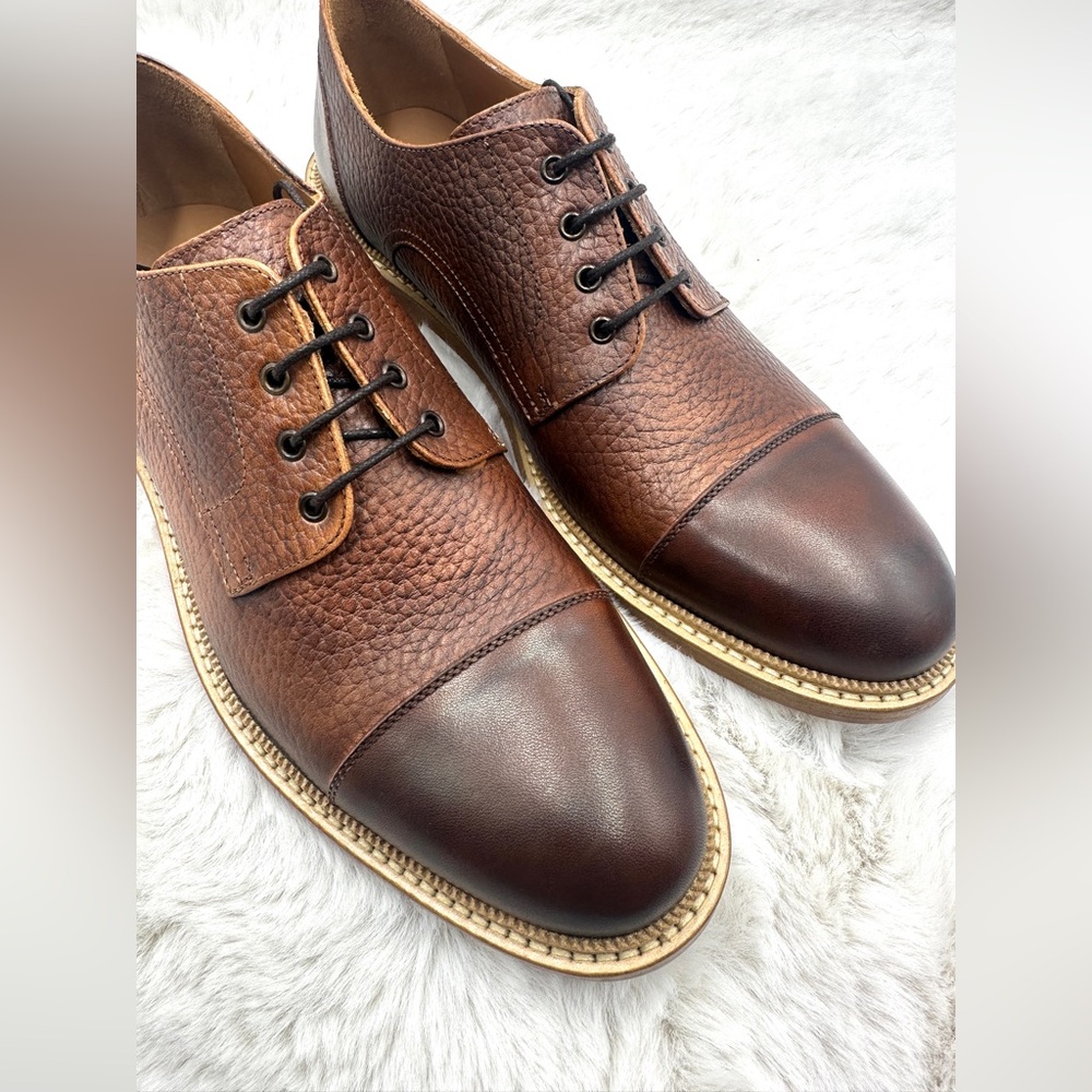 Taft The Rome shoe Cognac Brown Leather Dress Lace Up Oxford Shoes EU 41 US 8 - Picture 11 of 11